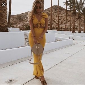 Cleo Ella dress marigold chartreuse M NWT